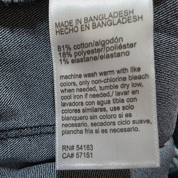 DKNY Jeans Denim Bermuda Mid Rise Cuffed Short Stretch Women's Size 4 Blue - Picture 9 of 10